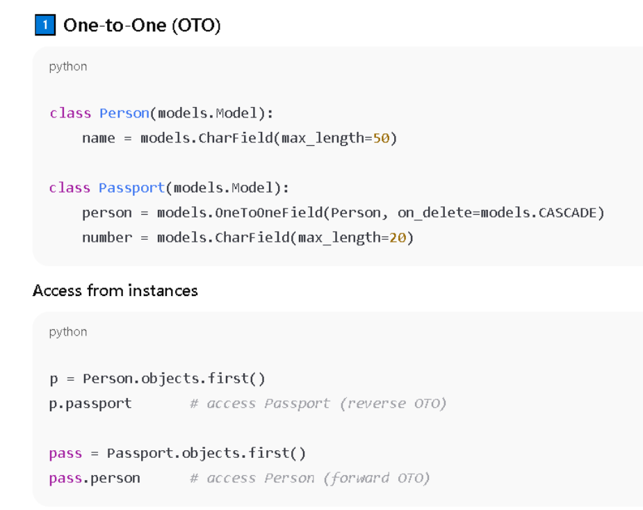 Relationships access