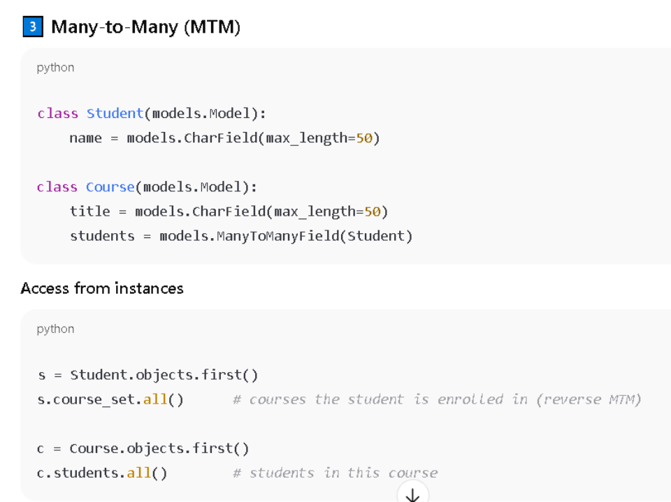 Relationships access
